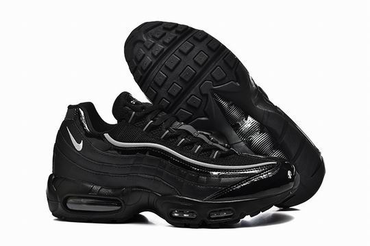 Nike Air Max 95 Black Silver Men's Shoes-62 (image for) Nike Air Max 95 Black Silver Men's Shoes-62